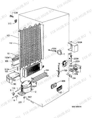 Взрыв-схема холодильника Electrolux ER2434B - Схема узла Functional parts